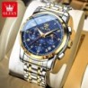 OLEVS Mens Watch Sports Multifunctional Moon Phase Quartz Wristwatch S