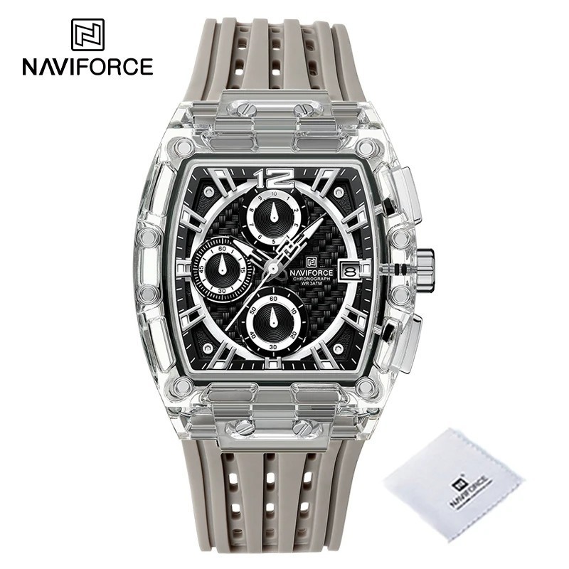 High Quality NAVIFORCE Watches for Man Silica Strap 50M Waterproof Spo