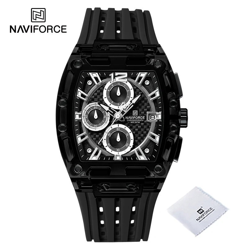 High Quality NAVIFORCE Watches for Man Silica Strap 50M Waterproof Spo