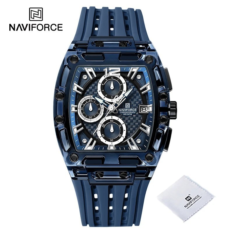 High Quality NAVIFORCE Watches for Man Silica Strap 50M Waterproof Spo