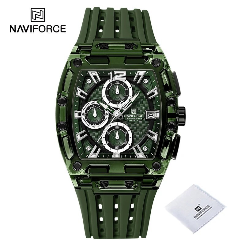 High Quality NAVIFORCE Watches for Man Silica Strap 50M Waterproof Spo