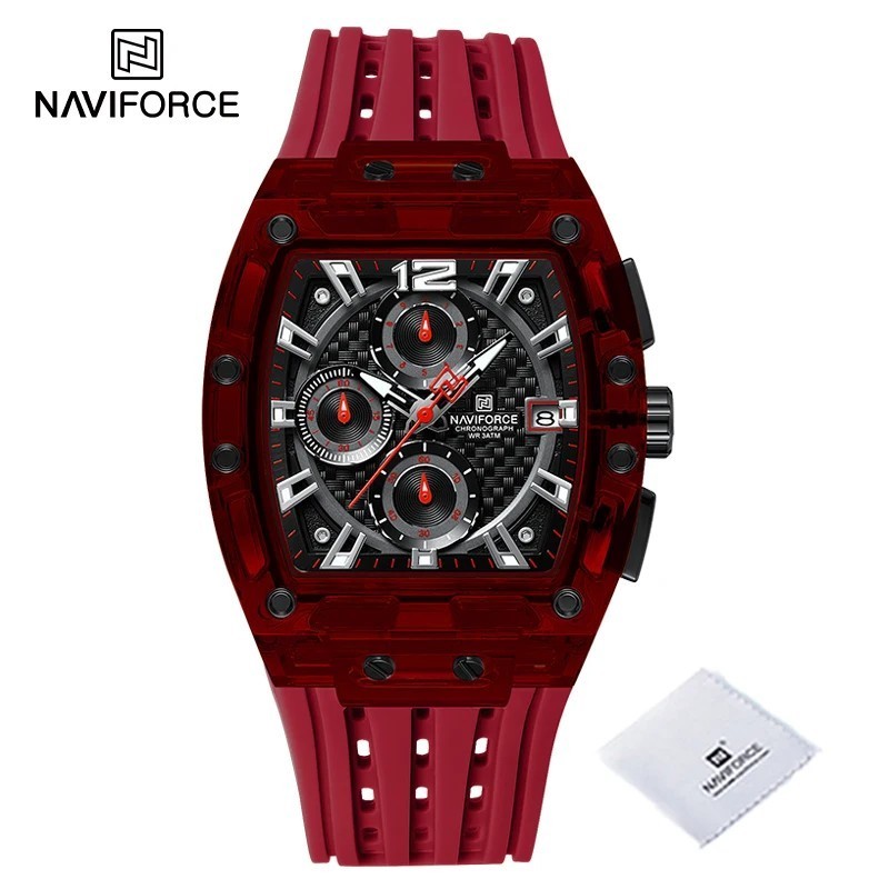High Quality NAVIFORCE Watches for Man Silica Strap 50M Waterproof Spo
