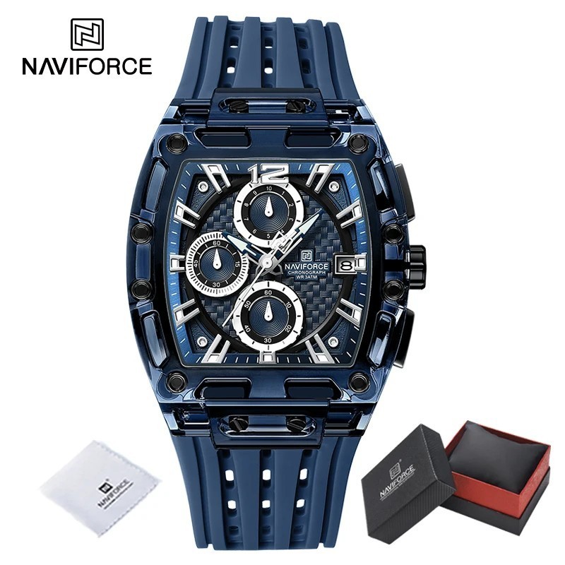 High Quality NAVIFORCE Watches for Man Silica Strap 50M Waterproof Spo