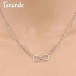 Aihua New Fashion Silver Color Infinity Necklaces & Pendants for Women