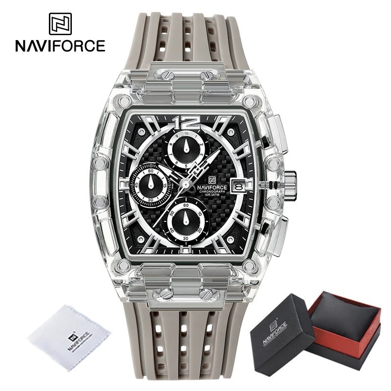 High Quality NAVIFORCE Watches for Man Silica Strap 50M Waterproof Spo