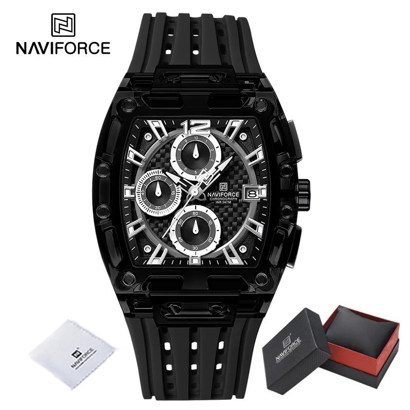 High Quality NAVIFORCE Watches for Man Silica Strap 50M Waterproof Spo