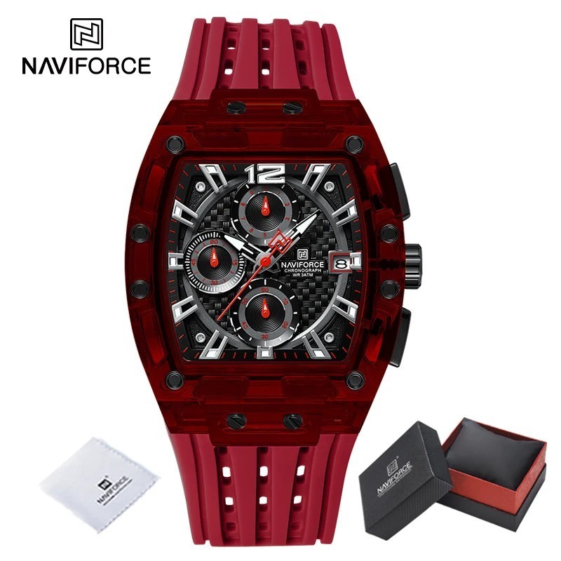 High Quality NAVIFORCE Watches for Man Silica Strap 50M Waterproof Spo
