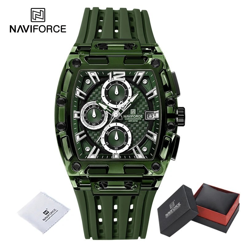 High Quality NAVIFORCE Watches for Man Silica Strap 50M Waterproof Spo