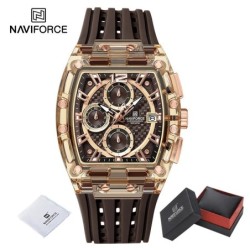 High Quality NAVIFORCE Watches for Man Silica Strap 50M Waterproof Spo