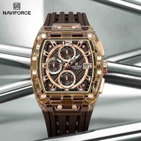 High Quality NAVIFORCE Watches for Man Silica Strap 50M Waterproof Spo