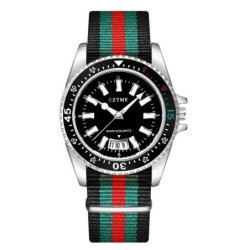 New fashionable men's nylon strap calendar watch, luxurious and simple