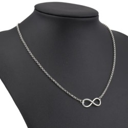 Aihua New Fashion Silver Color Infinity Necklaces & Pendants for Women