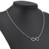 Aihua New Fashion Silver Color Infinity Necklaces & Pendants for Women