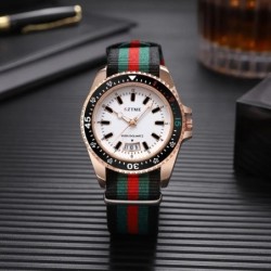 New fashionable men's nylon strap calendar watch, luxurious and simple
