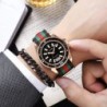 New fashionable men's nylon strap calendar watch, luxurious and simple