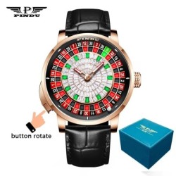 PINDU New Watches European Button Roulette Fun Game Sapphire Glass NH3