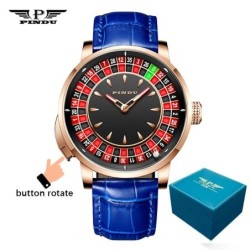 PINDU New Watches European Button Roulette Fun Game Sapphire Glass NH3