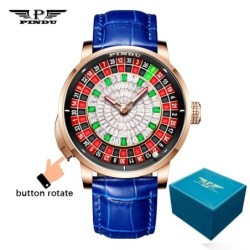 PINDU New Watches European Button Roulette Fun Game Sapphire Glass NH3