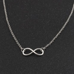 Aihua New Fashion Silver Color Infinity Necklaces & Pendants for Women