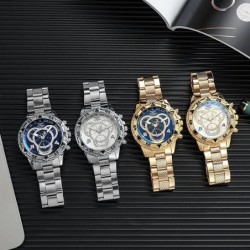 Luxury Men's Quartz Watch Classic Business Men Wristwatch Large Dial A