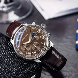 GENEVA High Quality Men's Luxury Belt Fashion Quartz Watch Men Round B