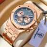 POEDAGAR Luxury Men's Watches Stainless Steel Date Chronograph Male Wa