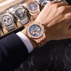 POEDAGAR Luxury Men's Watches Stainless Steel Date Chronograph Male Wa