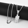 New Fashion Tilt Head Little Person Inlay Zircon Pendant Necklace for 