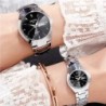 2pcs Couples Dial Cutting Quartz Watch Business Fashion Analog Calenda