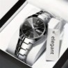 2pcs Couples Dial Cutting Quartz Watch Business Fashion Analog Calenda