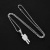 New Fashion Tilt Head Little Person Inlay Zircon Pendant Necklace for 