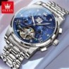 OLEVS Classic Men's Watches Tourbillon Multi-function Full Automatic M