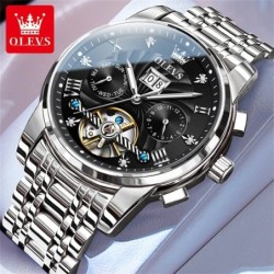 OLEVS Classic Men's Watches Tourbillon Multi-function Full Automatic M