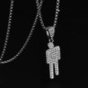 New Fashion Tilt Head Little Person Inlay Zircon Pendant Necklace for 