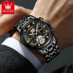 OLEVS Classic Men's Watches Tourbillon Multi-function Full Automatic M