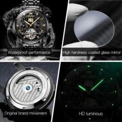 OLEVS Classic Men's Watches Tourbillon Multi-function Full Automatic M