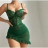 New Women's Lingerie Night Dress Transparent Bra Thong Underwear Set D