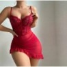 New Women's Lingerie Night Dress Transparent Bra Thong Underwear Set D