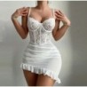New Women's Lingerie Night Dress Transparent Bra Thong Underwear Set D