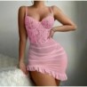 New Women's Lingerie Night Dress Transparent Bra Thong Underwear Set D