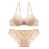 1 Set Elegant Lace Embroidery Breathable Fabric Lingerie Set Push-Up B