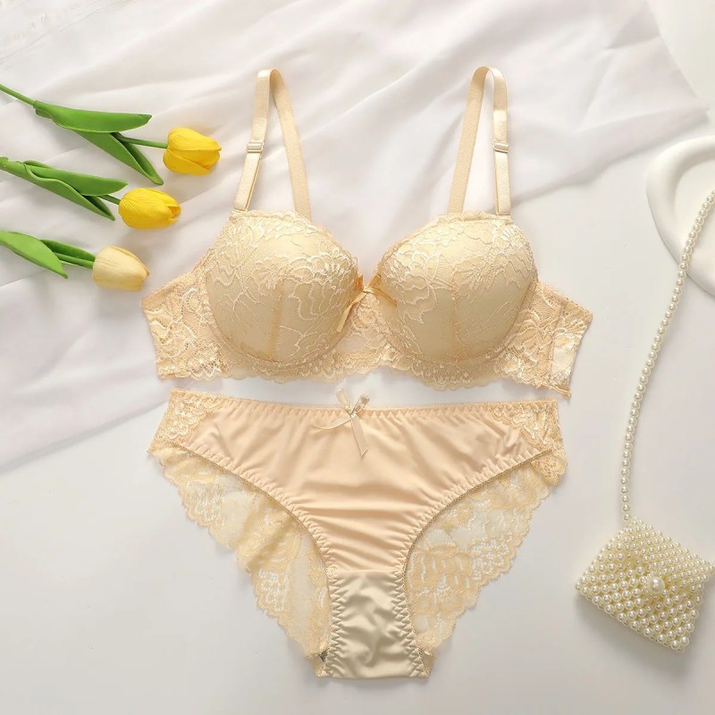 2-piece Sexy Multi-color Lingerie Set For Women's Gathering Push Up Un