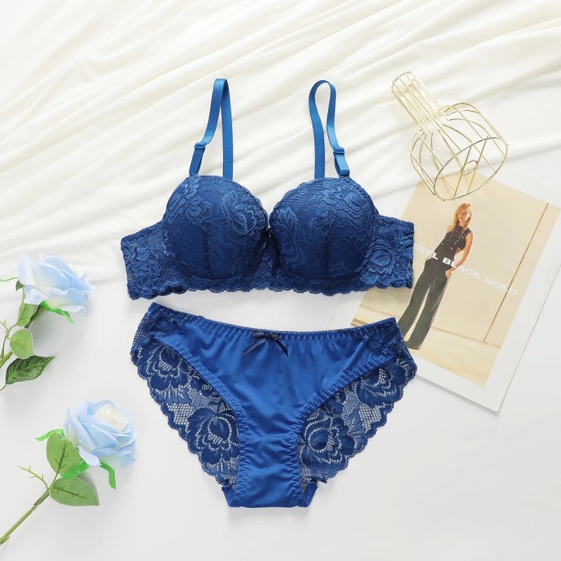 2-piece Sexy Multi-color Lingerie Set For Women's Gathering Push Up Un