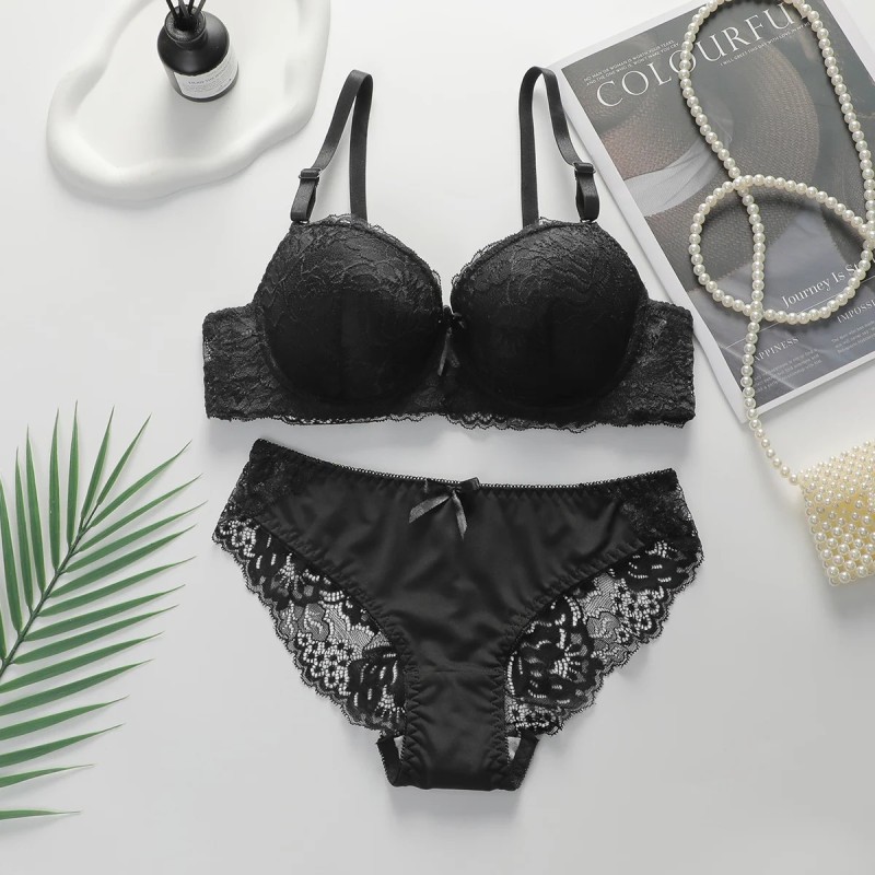 2-piece Sexy Multi-color Lingerie Set For Women's Gathering Push Up Un