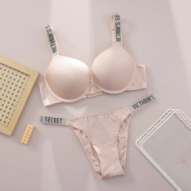 New V Lace Lingerie Set Bra and Brief Women's Sexy Bra and Panty Set C