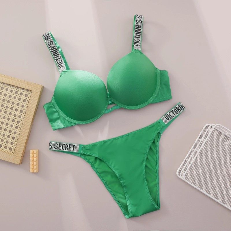 New V Lace Lingerie Set Bra and Brief Women's Sexy Bra and Panty Set C