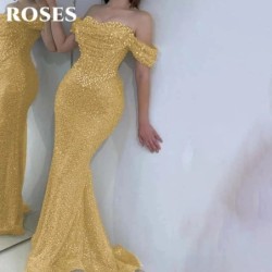ROSES Pearl Gorgeous Prom Dress Sweetheart Off the Shoulder Hollow Pro