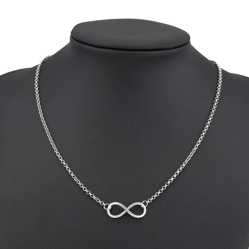 Aihua New Fashion Silver Color Infinity Necklaces & Pendants for Women