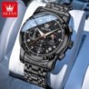 OLEVS Mens Watch Sports Multifunctional Moon Phase Quartz Wristwatch S