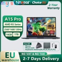 Ninkear A15 Pro Laptop AMD Ryzen 5, 16“ 120Hz 2.5K Display Screen 16GB 1TB Fingerprint Unlock Notebook Office Computer [product.